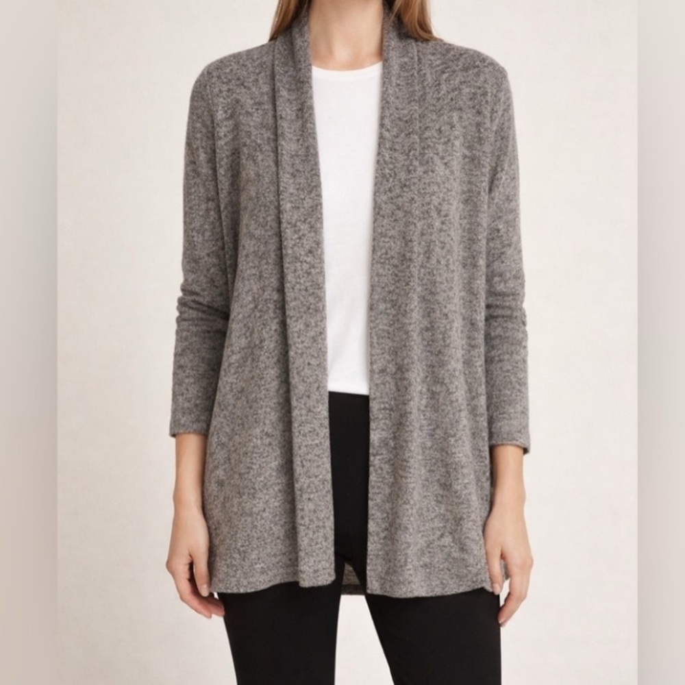 Anthropologie | Saturday Sunday Heather Grey Soft Girl Open Cardigan Sweater